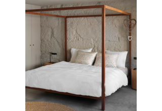 Dommelin Housse de couette Favo Satijn 300TC Wit 200x200/220 cm