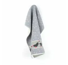 Bunzlau Castle keukendoek Chickens Grey 53x60