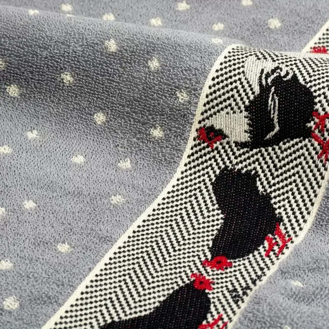 Bunzlau Castle keukendoek Chickens Grey 53x60