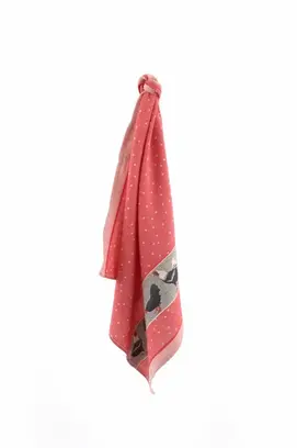 Bunzlau Castle torchon Chickens Rouge 65x65