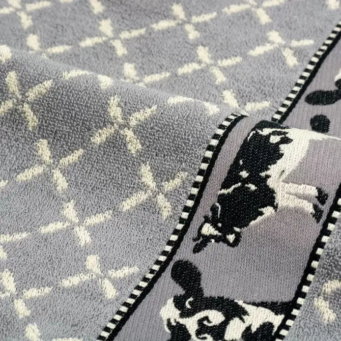 Bunzlau Castle keukendoek Cows Grey 53x60