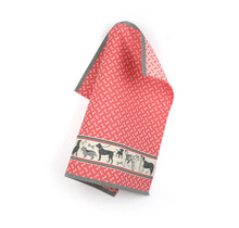 Bunzlau Castle keukendoek Dog red 53x60