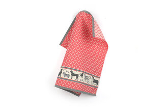 Bunzlau Castle keukendoek Dog red 53x60