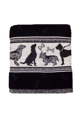 Bunzlau Castle torchon de cuisine Dog noir 53x60
