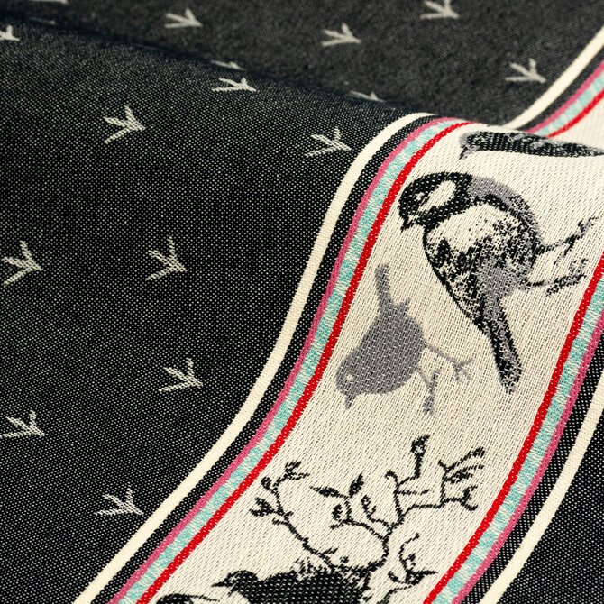 Bunzlau Castle torchon Birds Black