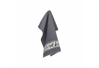 Bunzlau Castle theedoek Dogs dark blue 65x65