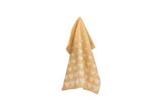 Bunzlau Castle Theedoek Hearts Yellow