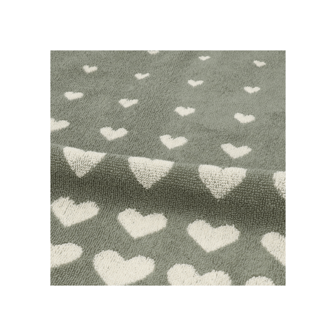 Bunzlau Castle Keukendoek Hearts Dark Green