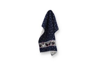 Bunzlau Castle Keukendoek Chickens Dark Blue