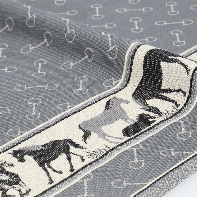 Bunzlau Castle Theedoek  Horse Antracite