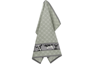 Bunzlau Castle Theedoek  Cows  Dark Green