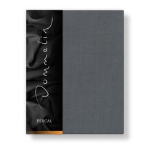 Drap-housse Dommelin Uni Percale 200TC 555 Gris Éléphant 90x200/30