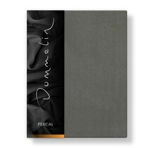 Dommelin Split Topper Drap-Housse Uni Percale 200TC 554 Gris Ardoise 160x210/9 S90
