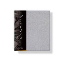 Taie d'oreiller Dommelin Uni Satin 300TC 584 Gris Souris 60x70