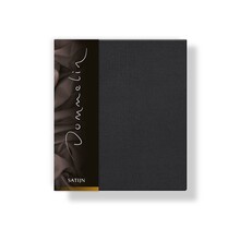 Taie d'oreiller Dommelin Uni Satin 300TC 556 Charbon 50x70