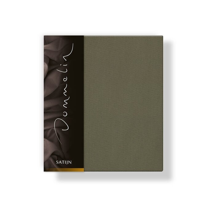 Taie d'oreiller Dommelin Uni Satin 300TC 589 Olive 50x70