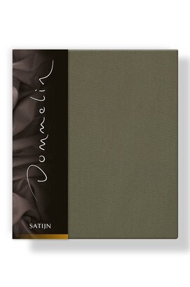 Taie d'oreiller Dommelin Uni Satin 300TC 589 Olive 60x70
