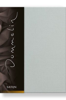 Dommelin Hoeslaken Uni Satijn 300TC 523  Zilver 90x210/30