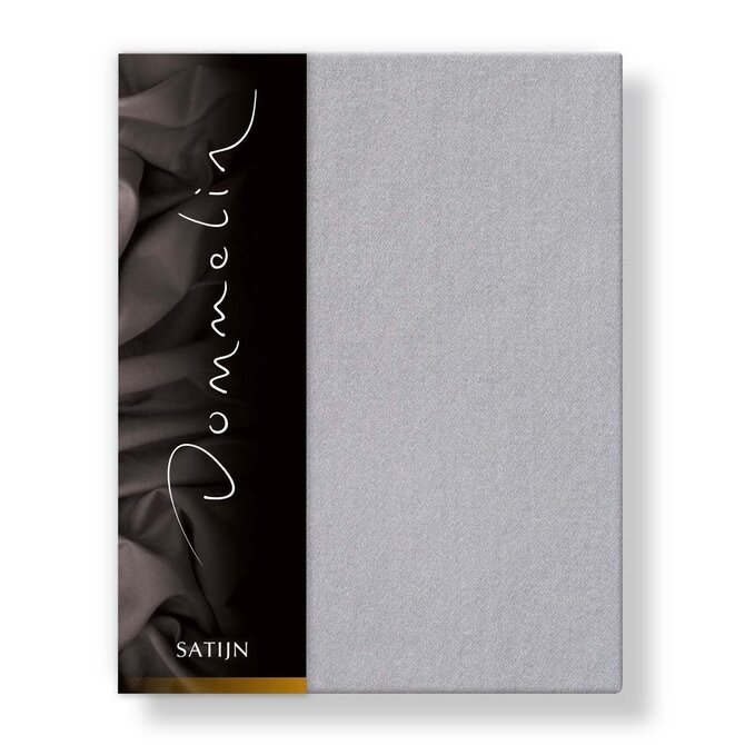 Drap-housse Dommelin Uni Satin 300TC 584 Gris Souris 90x200/30
