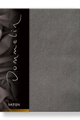 Dommelin Hoeslaken Uni Satijn 300TC 554  Leisteengrijs 90x210/30