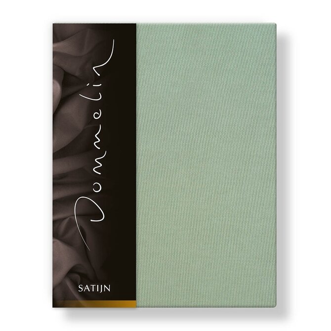 Drap-housse Dommelin Uni Satin 300TC 551 Vert sapin 90x200/30