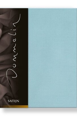 Drap-housse Dommelin Uni Satin 300TC 591 Bleu pastel 90x200/30