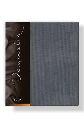 Taie d'oreiller Dommelin Uni Percale 200TC 555 Gris Éléphant 60x70