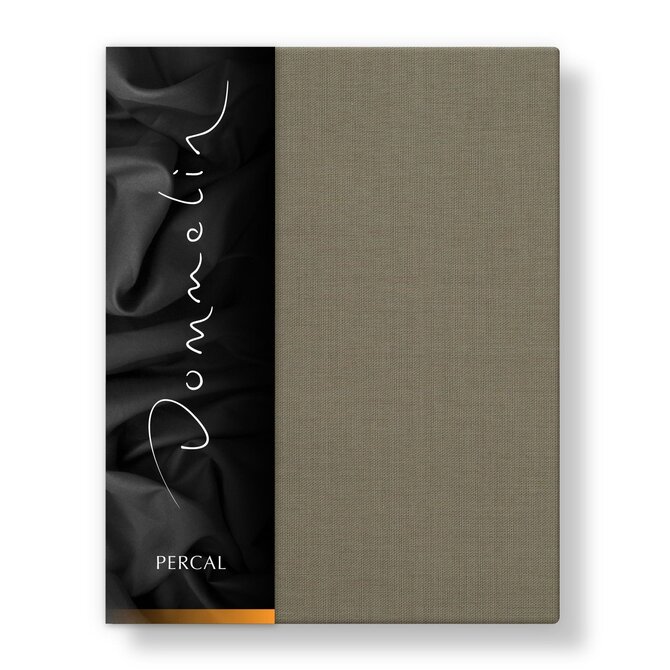 Drap-housse Dommelin Uni Percale 200TC 512 Taupe 120x200/30