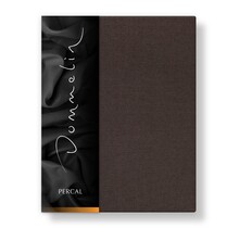 Drap-housse Dommelin Uni Percale 200TC 557 Marron 80x200/30