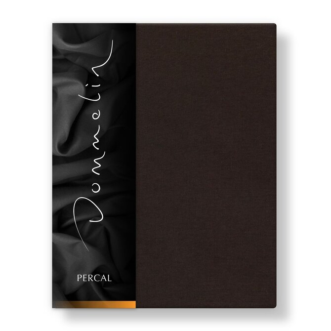 Drap-housse Dommelin Uni Percale 200TC 575 Choco 80x200/30