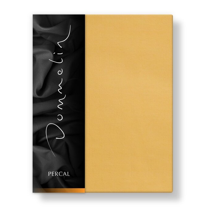 Drap-housse Dommelin Uni Percale 200TC 546 Ocre jaune 160x200/30 Drap-housse Dommelin Uni Percale 200TC 546 Ocre jaune 160x200/30