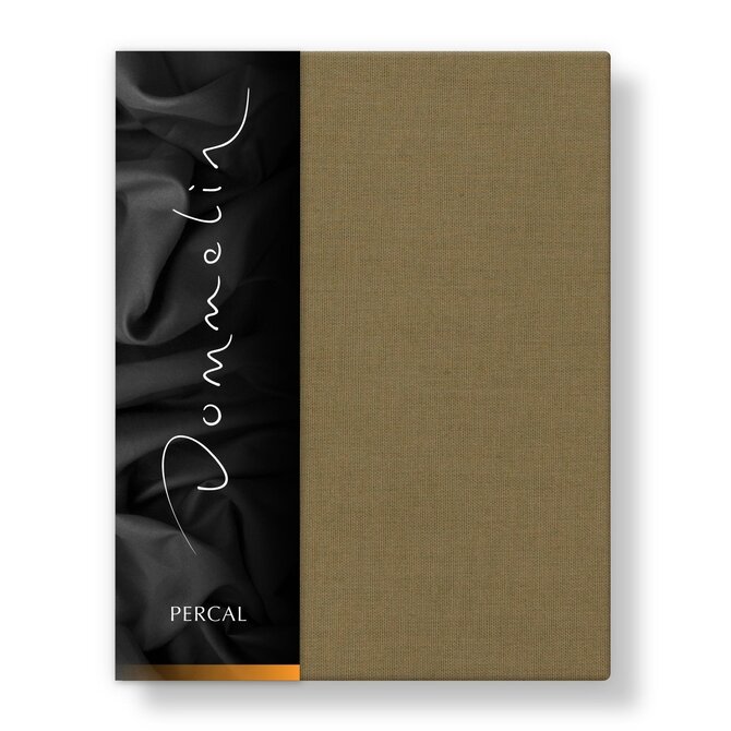Drap-housse Dommelin Uni Percale 200TC 507 Bronze 120x200/30
