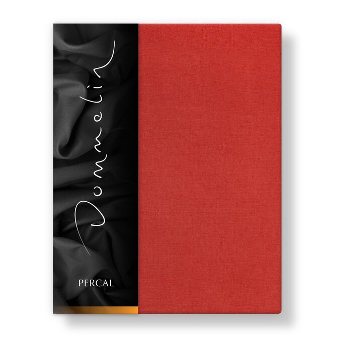 Drap-housse Dommelin Uni Percale 200TC 577 Terracotta 140x200/30