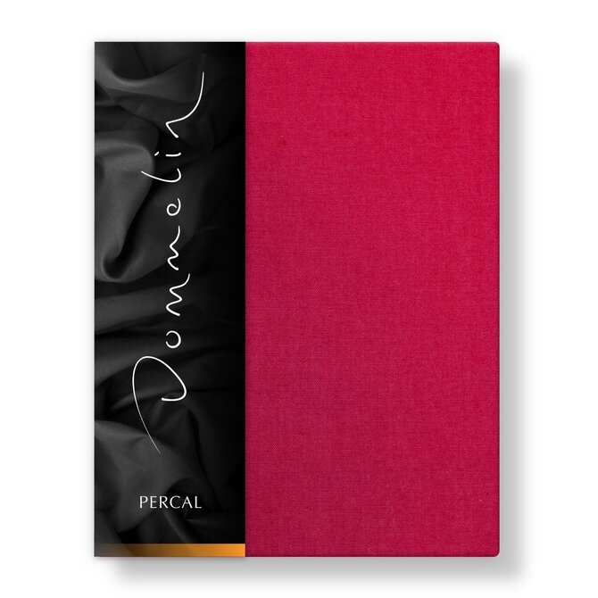 Drap-housse Dommelin Uni Percale 200TC 579 Cerise 180x200/30