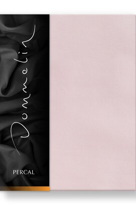 Drap-housse Dommelin Uni Percale 200TC 530 Rose clair 200x200/30