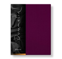 Drap-housse Dommelin Uni Percale 200TC 582 Aubergine 80x200/30