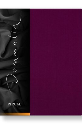 Drap-housse Dommelin Uni Percale 200TC 582 Aubergine 140x200/30