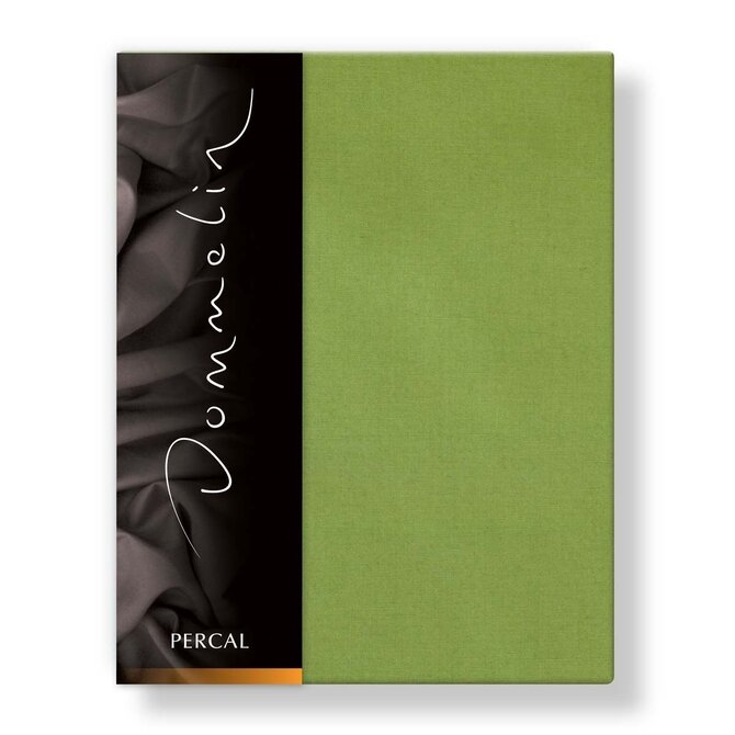 Drap-housse Dommelin Uni Percale 200TC 586 Vert 180x200/30