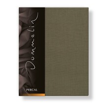 Drap-housse Dommelin Uni Percale 200TC 589 Olive 120x200/30