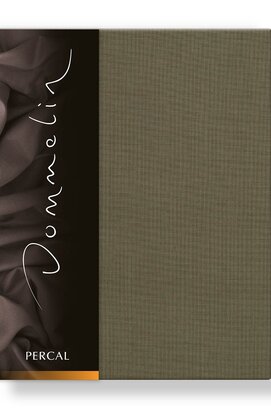 Drap-housse Dommelin Uni Percale 200TC 589 Olive 120x200/30