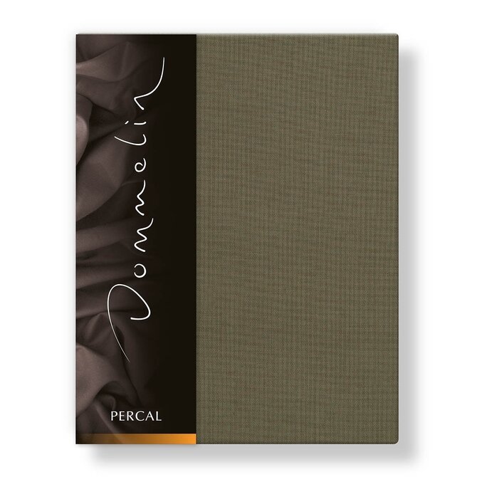 Drap-housse Dommelin Uni Percale 200TC 589 Olive 120x200/30