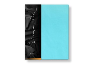 Drap-housse Uni Percale 200TC 569 Aigue-marine 140x200/30