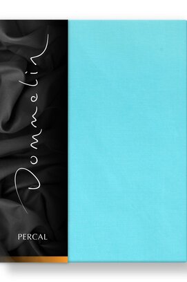 Drap-housse Dommelin Uni Percale 200TC 569 Aigue-marine 200x200/30
