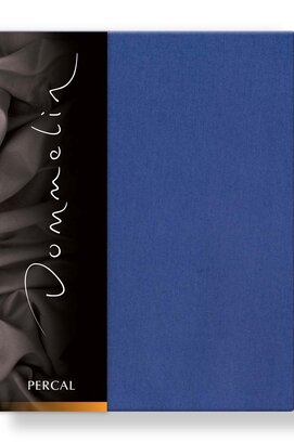 Drap-housse Dommelin Uni Percale 200TC 576 Bleu Jean 200x200/30