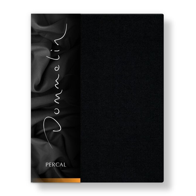 Drap-housse Dommelin Uni Percale 200TC 533 Noir 120x200/30