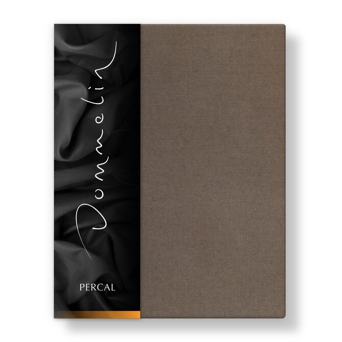 Drap-housse Dommelin Uni Percale 200TC 534 Muscade 120x220/30