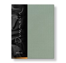 Drap-housse Dommelin Uni Percale 200TC 551 Vert Sapin 105x210/30