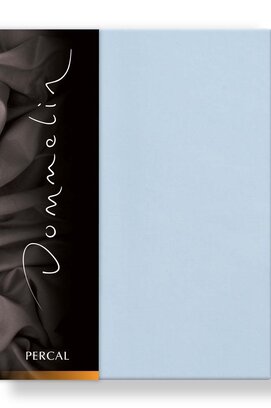 Drap-housse Dommelin Uni Percale 200TC 529 Bleu Clair 80x220/30