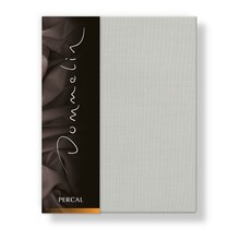 Drap-housse Dommelin Uni Percale 200TC 523 Argent 105x210/30