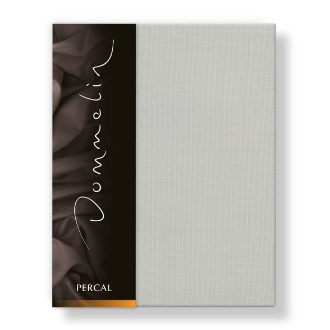 Drap-housse Dommelin Uni Percale 200TC 523 Argent 105x210/30